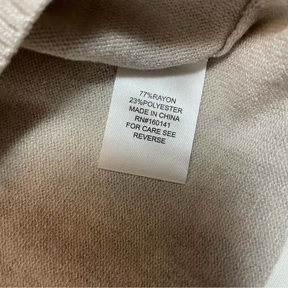 NWT New Anthropologie OLVA Olive and Vine Beige Knit Short Sleeve Top Size XL - Picture 8 of 10